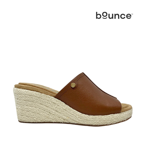Sandalias de cuña Willow para mujer color cognac